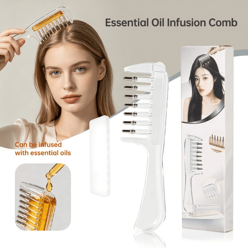 Hair Care Serum - Transparent Essential Oil Infusion Hair Comb