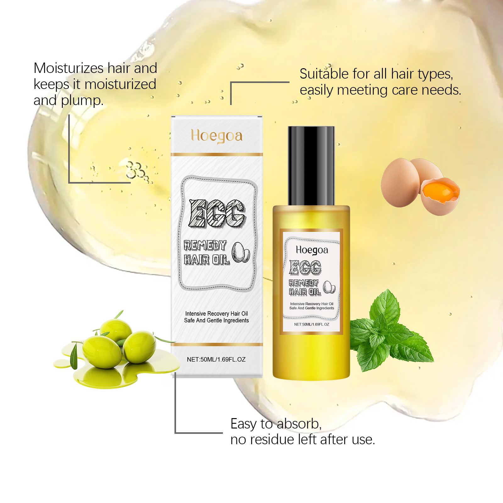 Egg Remedy Hair Oil Restore So - Hair Care Frizzy Hair review and price