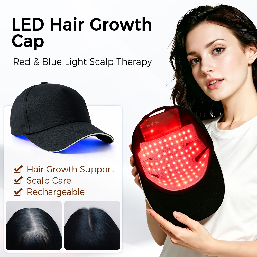 LED Hair Growth Cap Red Blue L - Hair Care Frizzy Hair review and price