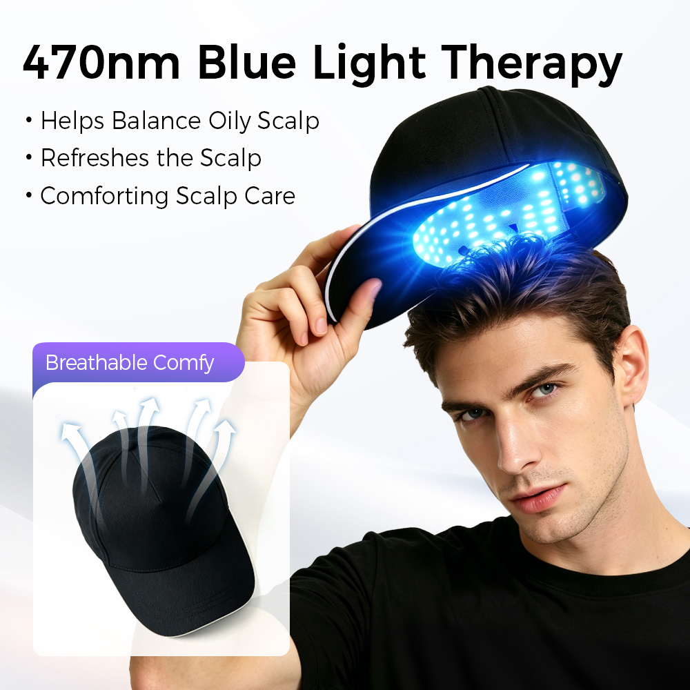 LED Hair Growth Cap Red Blue L - Hair Care Frizzy Hair review and price