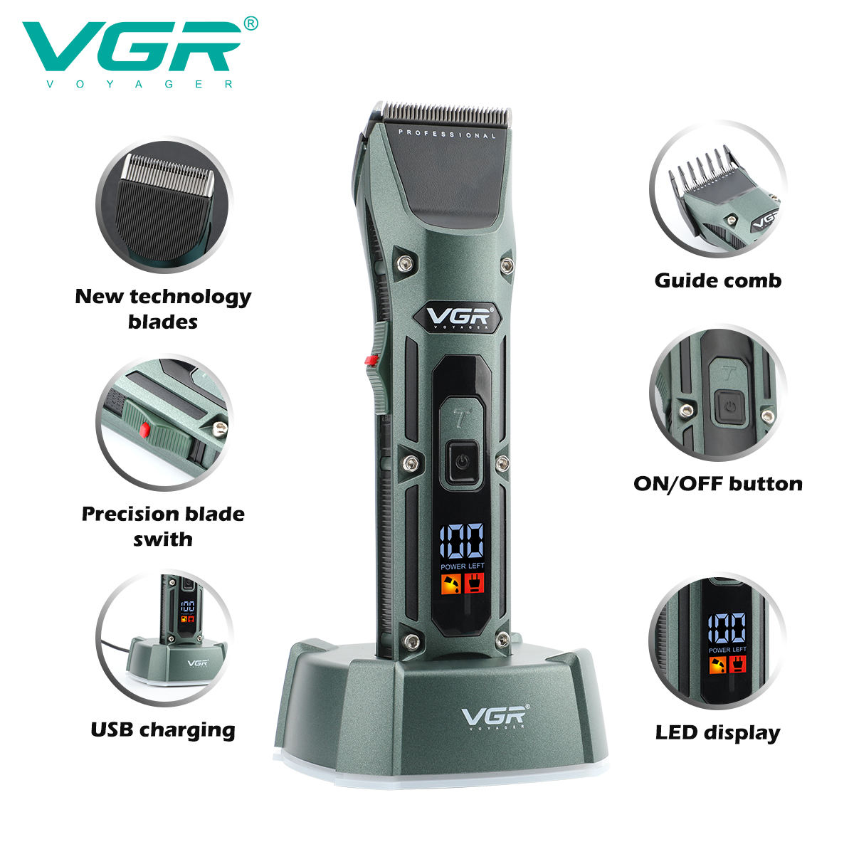 VGR V-696 New metal Popular Sa - Hair Care Barber review and price